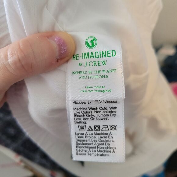 J. Crew Seaside Soft White Gauzy Cotton Pull On Pants Size Large - Picture 5 of 7